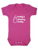 Daddy's Drinking Buddy Baby Boy Girl Unisex Short Sleeve Bodysuit