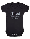 iTired - There's A Nap For That Baby Boy Girl Unisex Short Sleeve Bodysuit