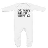 50% Mummy 50% Daddy 100% Perfect Rompersuit For A Baby Boy Or A Girl
