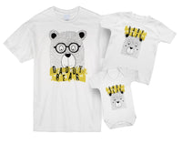 Daddy Bear And Baby Bear Father And Baby Matching T Shirt & Bodysuit Set