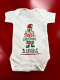 Baby's First Christmas Personalised Bodysuit  / Romper / Blanket
