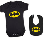 Bat Baby Bodysuit With Matching Bib