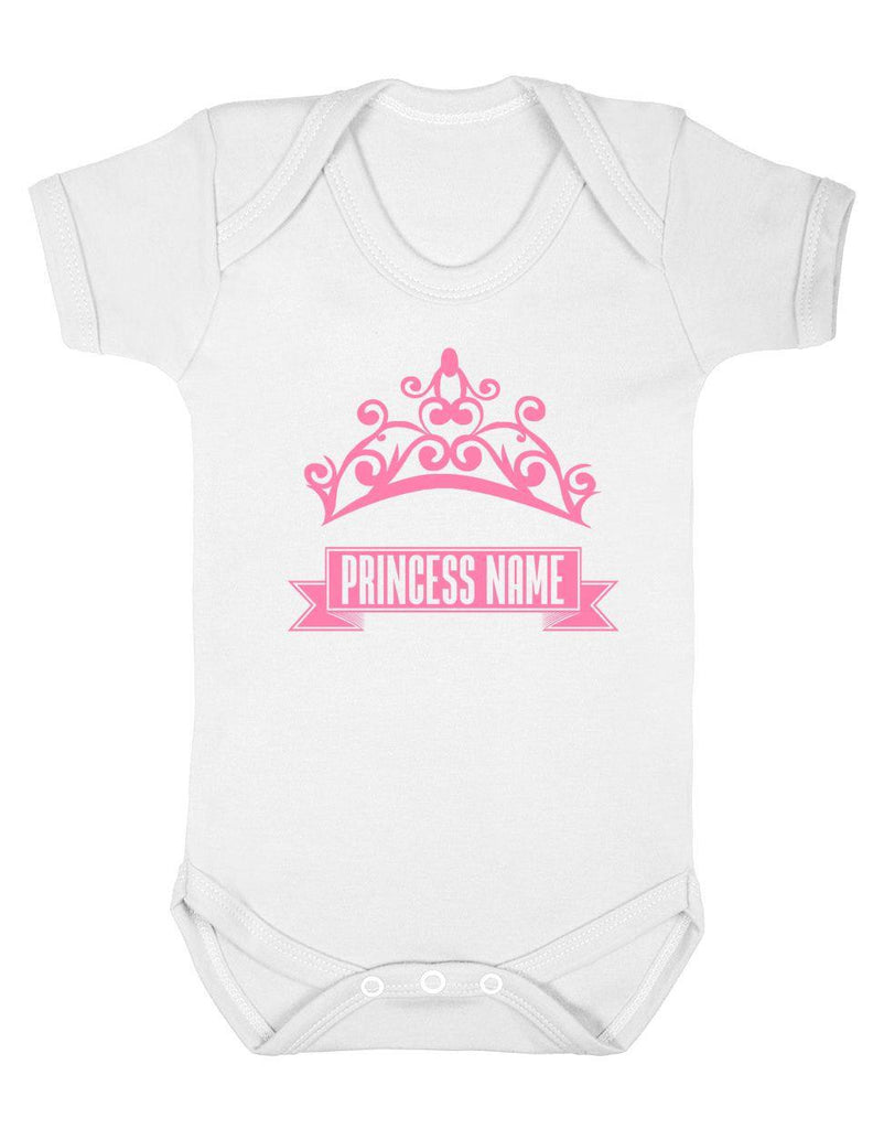 Princess Name Short Sleeve Personalised Bodysuit