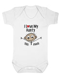 I Love My Aunty This Much Baby Boy Girl Unisex Short Sleeve Bodysuit