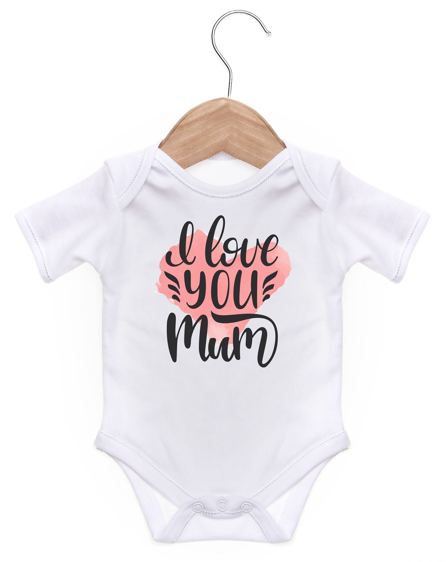 I Love You Mum Baby Grow For Baby Boy Or Girl - Main Image