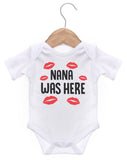 Nana Auntie Mummy Was Here Personalised Baby Vest