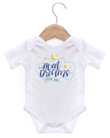 Sweet Dreams Little One Short Sleeve Bodysuit / Baby Grow For Baby Boy Or Girl