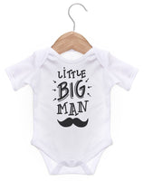 Little Big Man Short Sleeve Bodysuit / Baby Grow For Baby Boy Or Girl