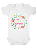 Hello Little Flower Short Sleeve Bodysuit