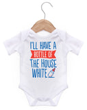 I'll Have A Bottle Of The House White Short Sleeve Bodysuit / Baby Grow For Baby Boy Or Girl