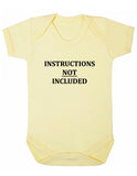 Instructions Not Included Baby Boy Girl Unisex Short Sleeve Bodysuit
