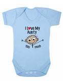 I Love My Aunty This Much Baby Boy Girl Unisex Short Sleeve Bodysuit