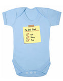 Baby To Do List  Eat Sleep Poop Baby Boy Girl Unisex Short Sleeve Bodysuit