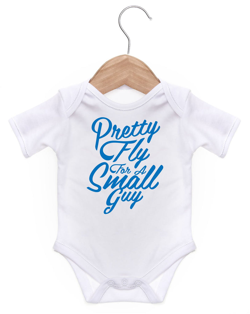 Pretty Fly For A Small Guy Short Sleeve Bodysuit / Baby Grow For Baby Boy Or Girl