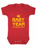 Baby Of The Year Baby Boy Girl Unisex Short Sleeve Bodysuit