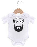 My Daddy Has A Beard Short Sleeve Bodysuit / Baby Grow For Baby Boy Or Girl