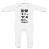 Mummy Thinks She'S In Charge Shes'S So Cute Rompersuit For A Baby Boy Or A Girl
