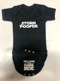 Storm Pooper, Welcome To The Dark Side Funny Baby Bodysuit