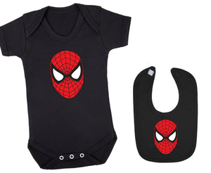 Spider Baby Bodysuit With Matching Bib