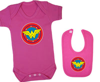Wonder Baby Bodysuit With Matching Bib